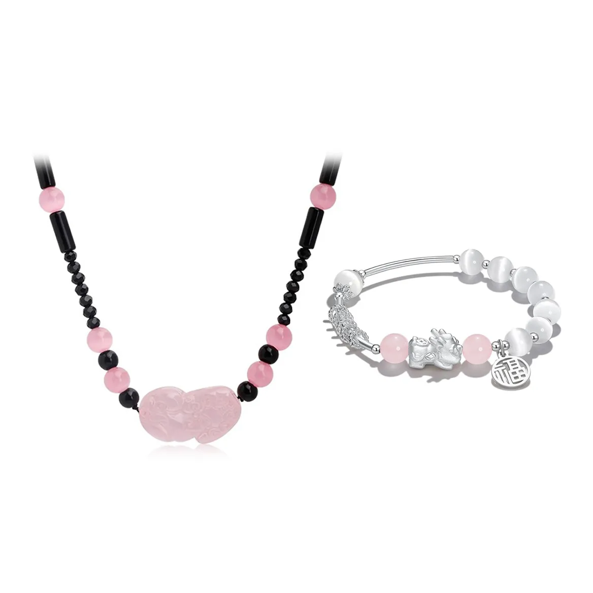 MUYAN Сплав Розовый Благоприятный Животные Ожерелье из бусин Женские
