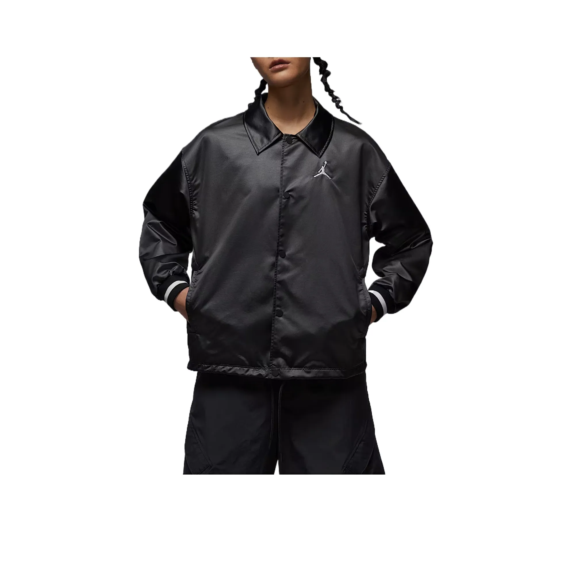 Джордан SS25 Куртка Женская Черная Парусная Белая