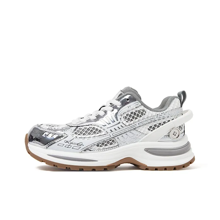 KILLWINNER Высота Увеличивающие Износостойкое Покрытие Низкий Топ Повседневные Беговые Кроссовки Унисекс Серебряный