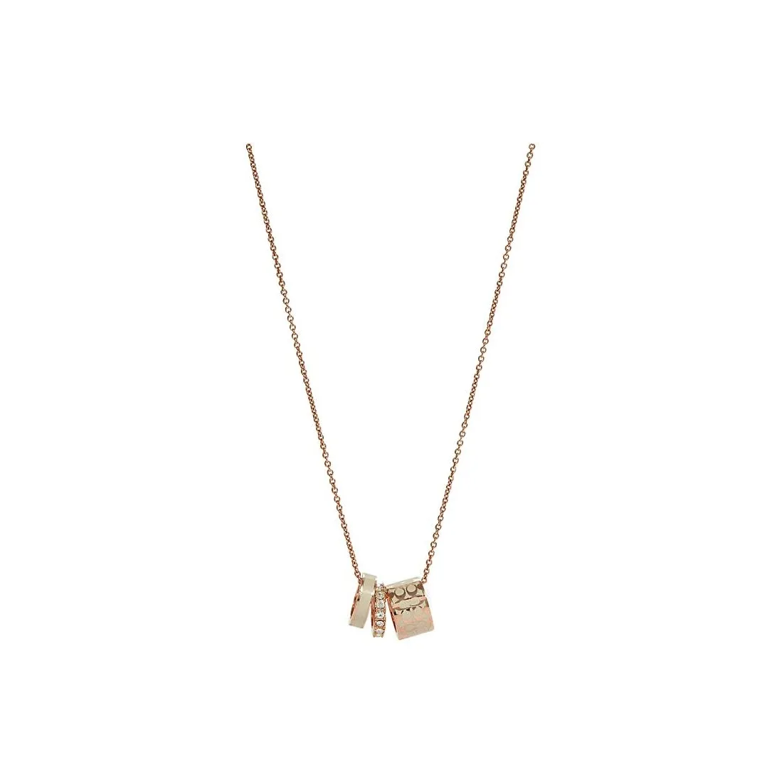COACH Brass Necklaces Women's Rose Gold