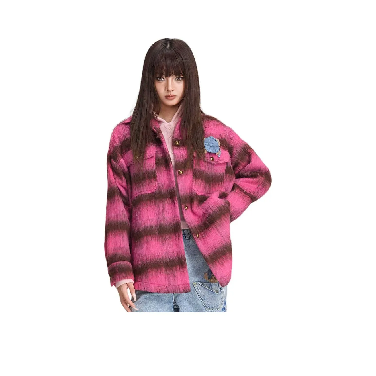 LALABOBO Куртки Пальто Женские Розовые