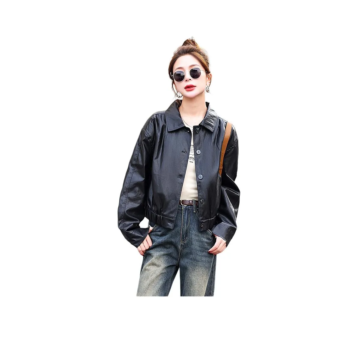 Fele.d Черные Женские Кожаные Куртки