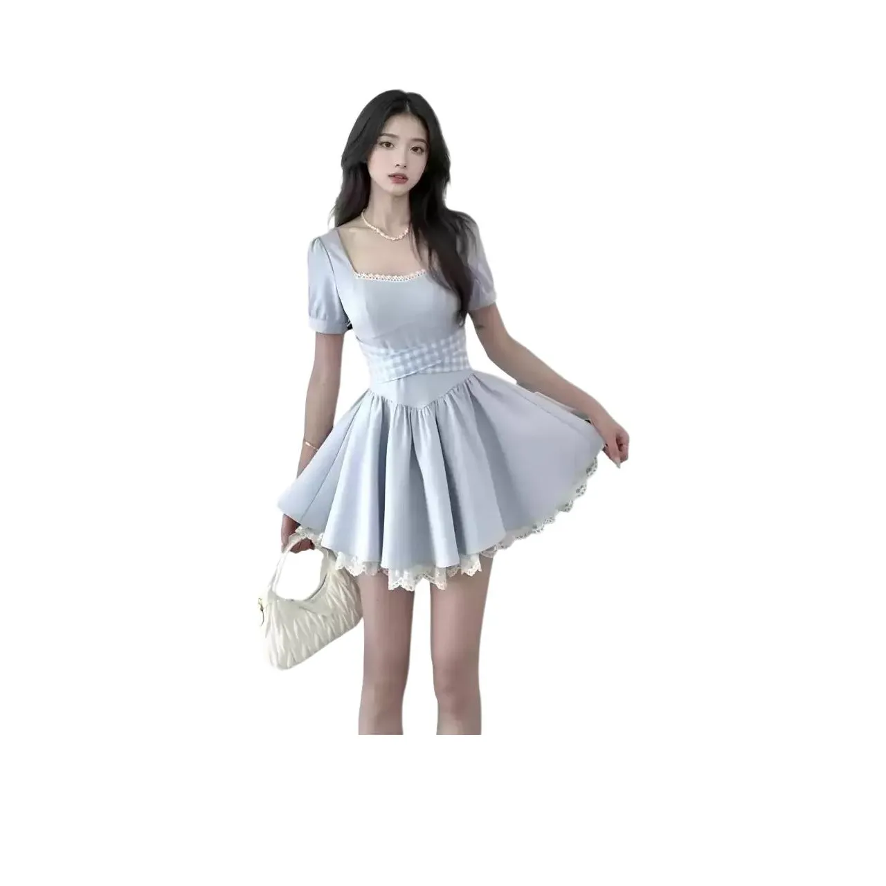 LAKESI Короткое платье с короткими рукавами женское