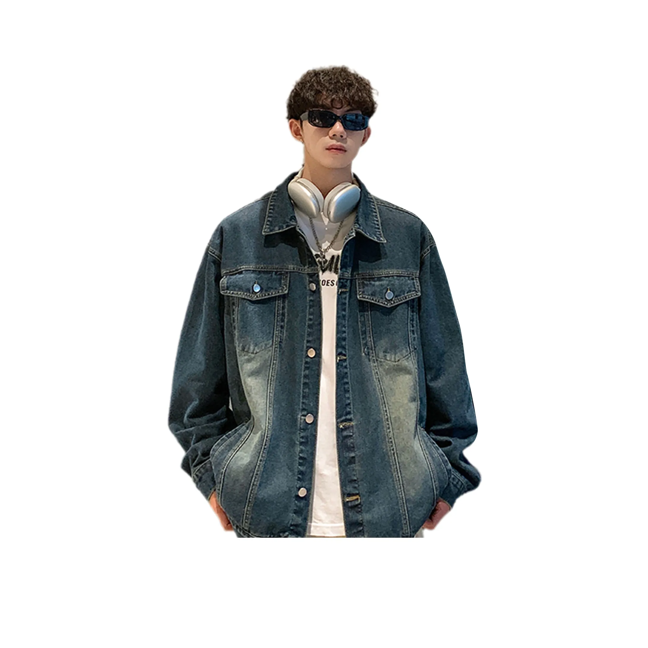 UPWARD LAB Винтажный Черный Унисекс Джинсовые Куртки