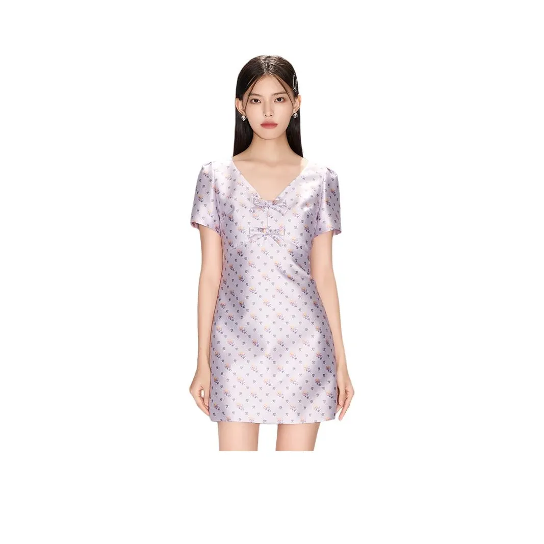 Caroline Short Sleeved Dress Women's Light Purple
