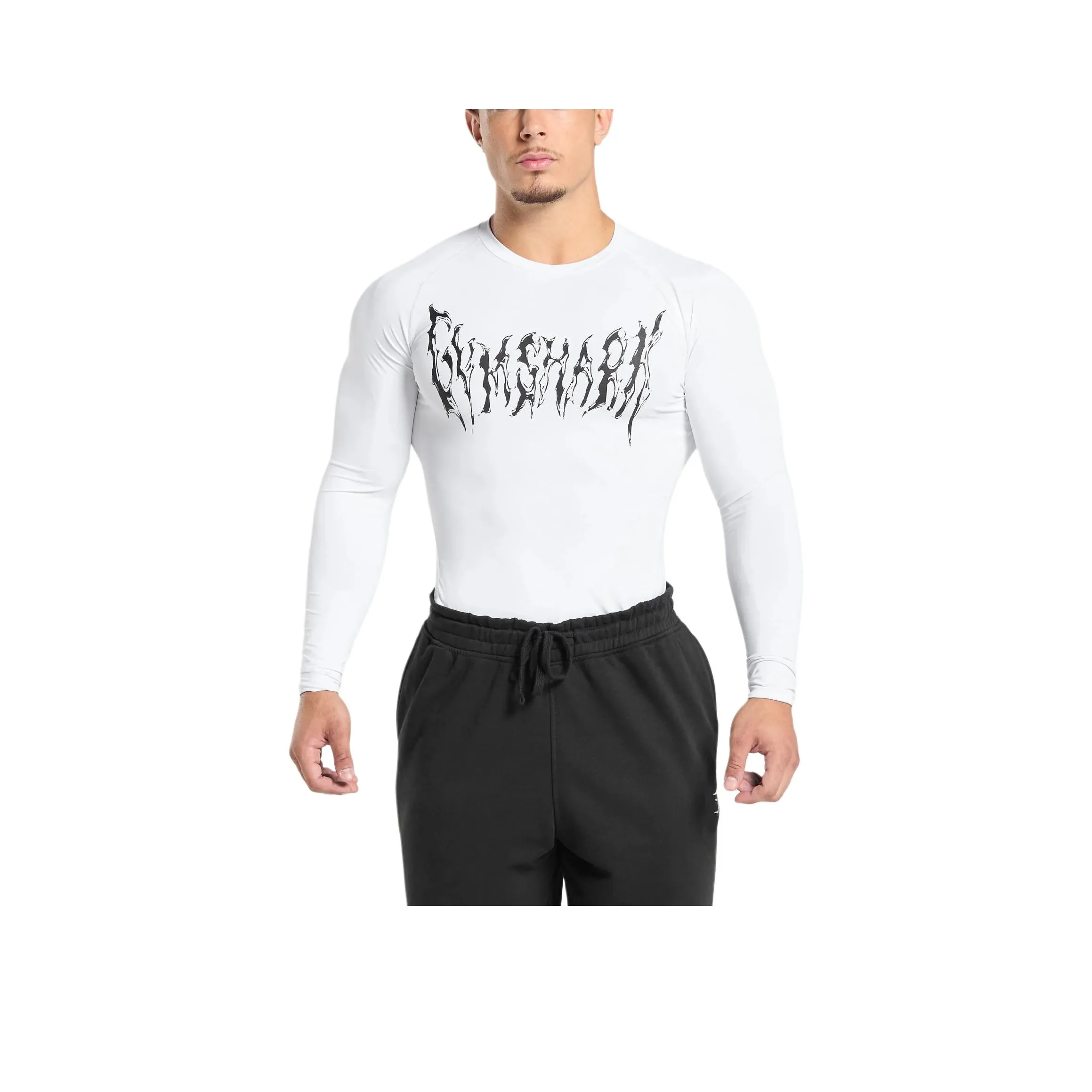 GYMSHARK Белый Мужской T-Рубашки