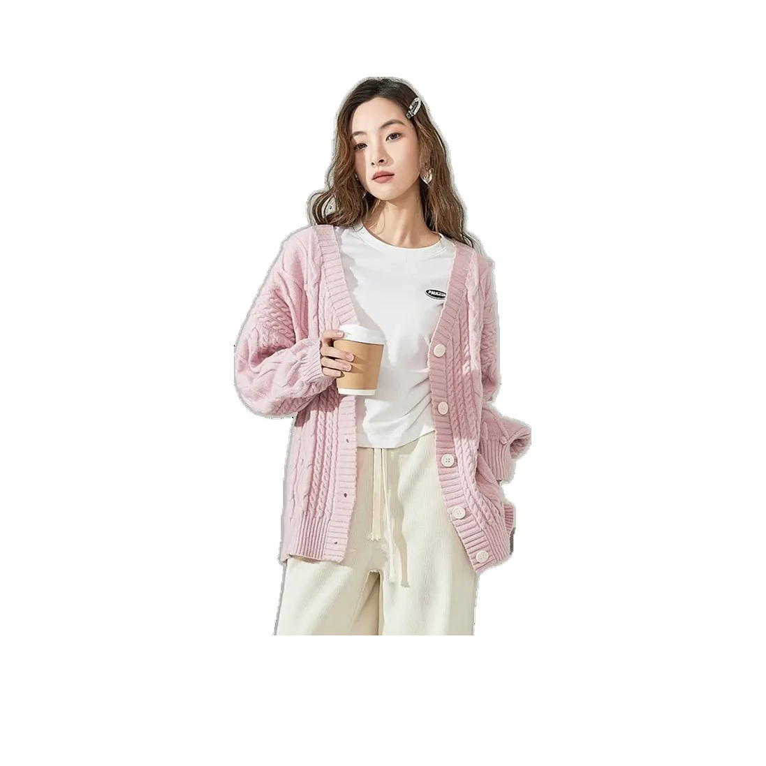 Tonlion Knitted Fabric Coat Women's