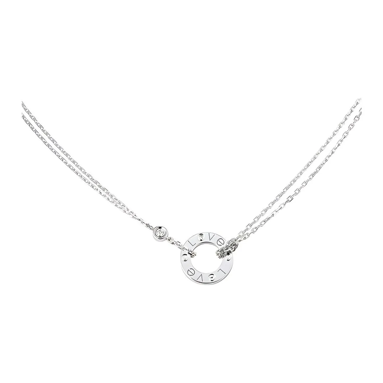 CARTIER 18K White Gold Necklaces Women's