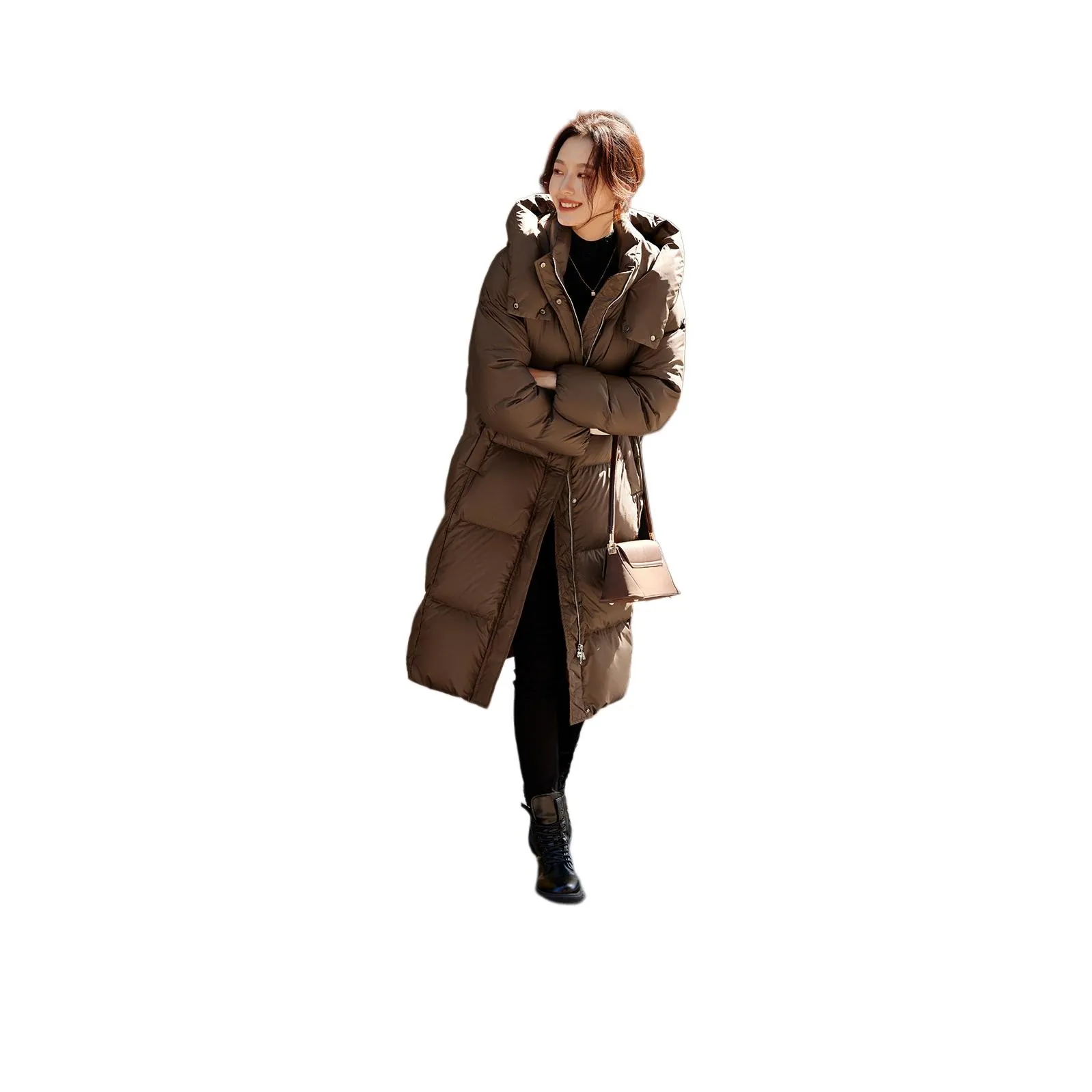 Mo Han Yi Mei Пуховик Женские Кофе