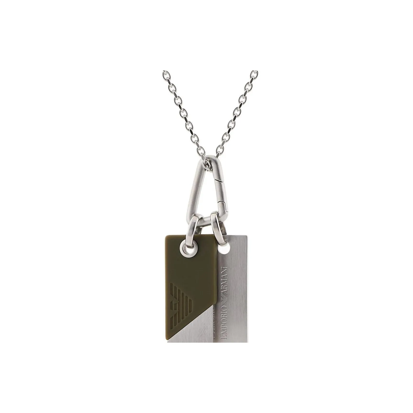 EMPORIO ARMANI Stainless Steel Dog Tag Necklace