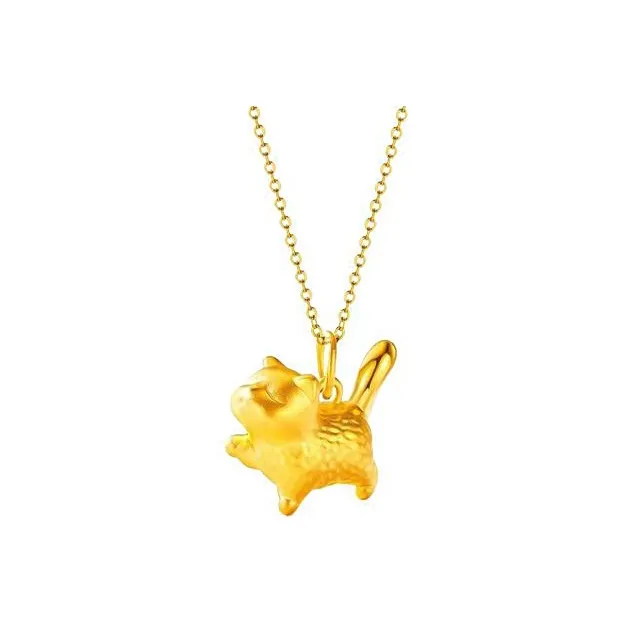 Muyan Alloy Playful Cat Necklace Women's