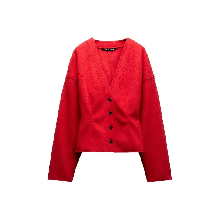 ZARA Куртки и Пальто Женские Красные