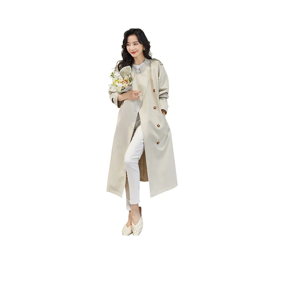 LOUISY AO Trench Coat Women's Beige