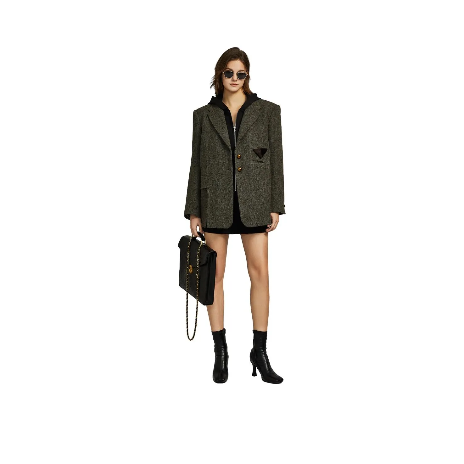 ELLE Jacket Women's Mixed Blue Green
