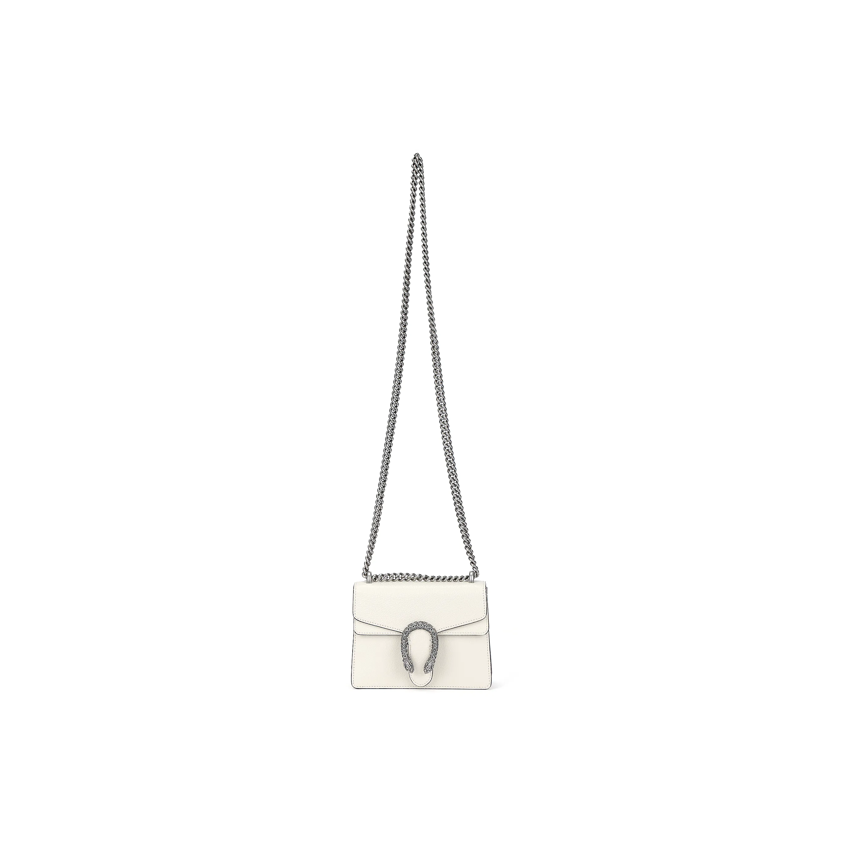 GUCCI Dionysus Leather Flap Bag Shoulder Bag, Crossbody Bag Women's White