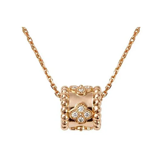 Van Cleef & Arpels Perlee Clovers Karat Gold Necklaces Women's