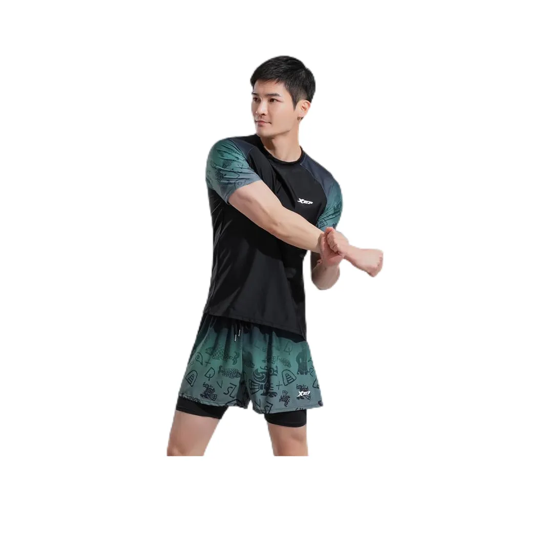 XTEP Купальный комплект Мужской Синий Черный