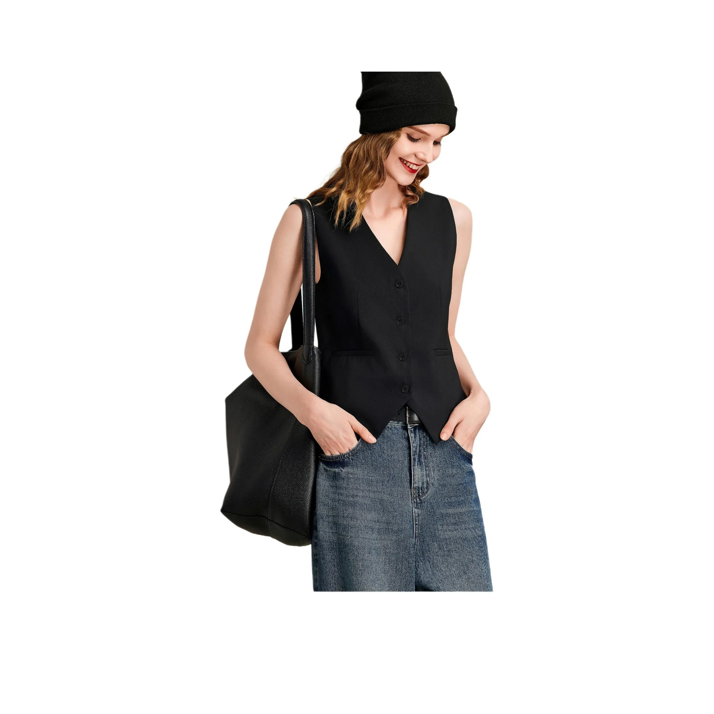 HAVVA Черные Женские Жилеты