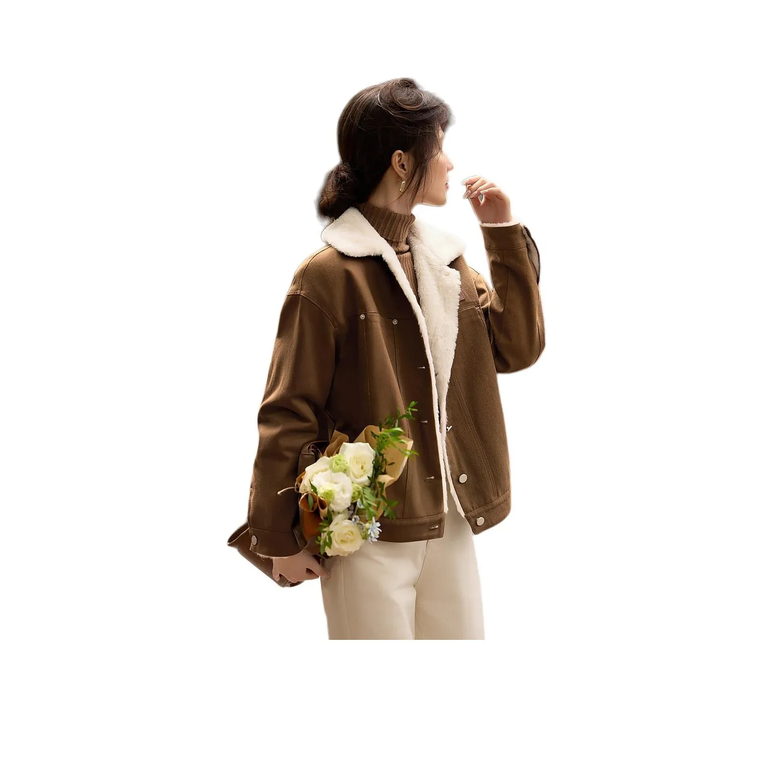 XWI Denim Jackets Women's Khaki