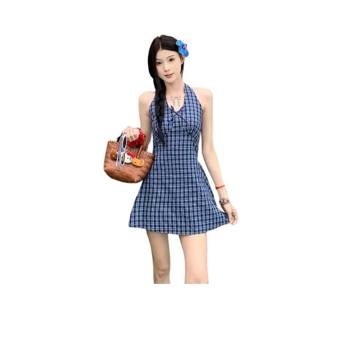 AURORA MUSE Синяя клетка Женские Слиплатья