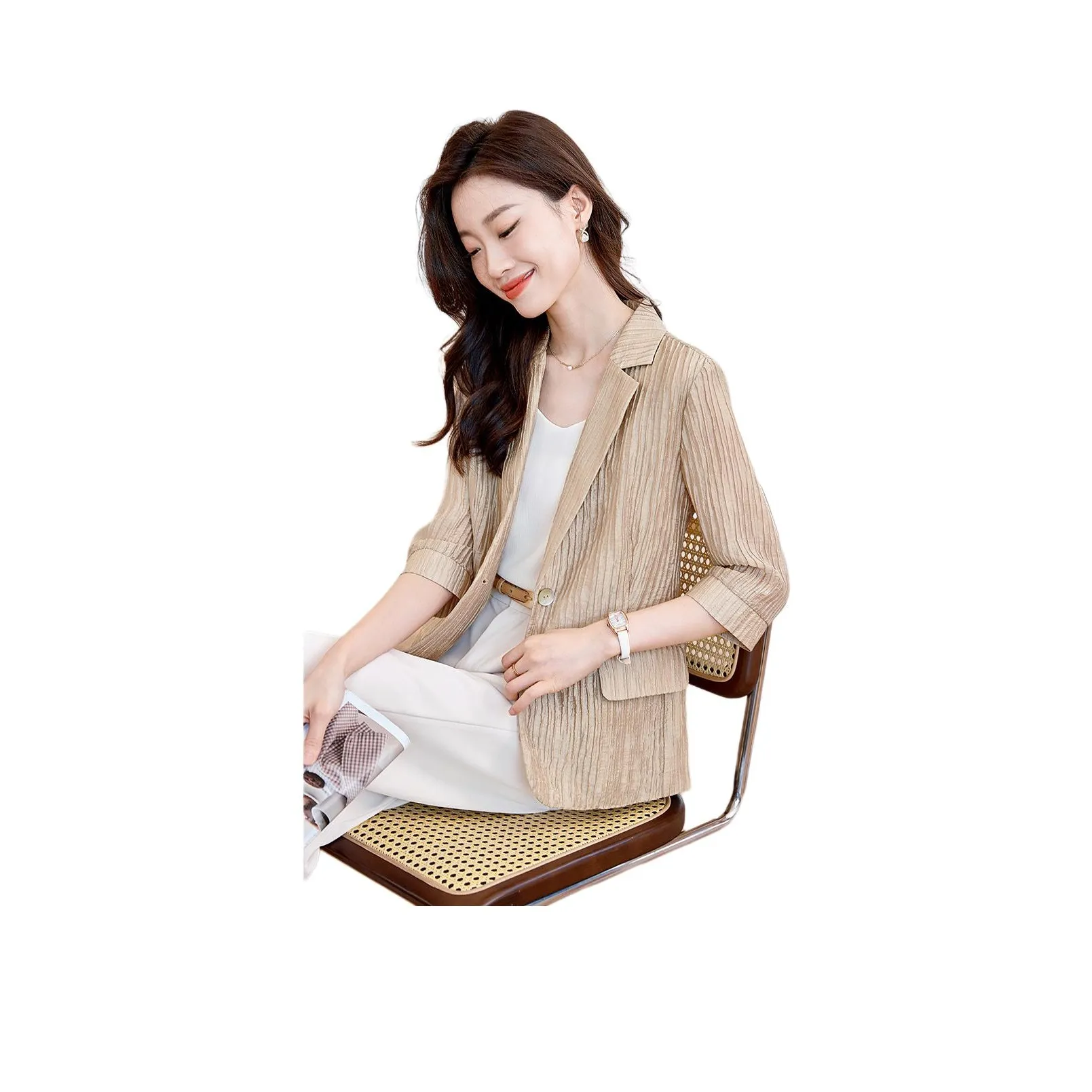 Mo Han Yi Mei Бизнес-костюм женский цвет хаки