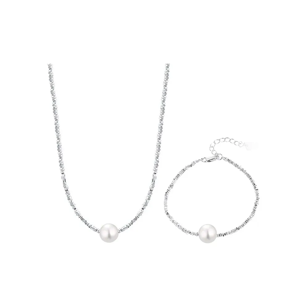 NATURALLYJOJO Искусственная жемчужина Ожерелья Женские Белый Серый Серебристый