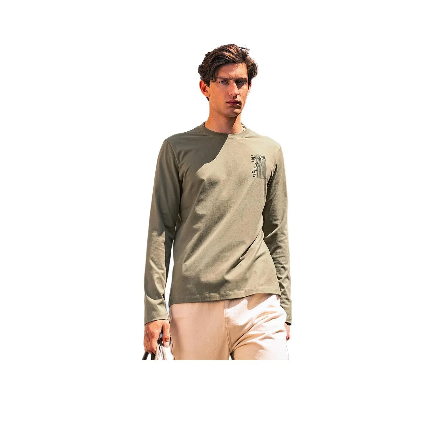 Mr.Bu Лесной туман Зеленый Мужская T-рубашка