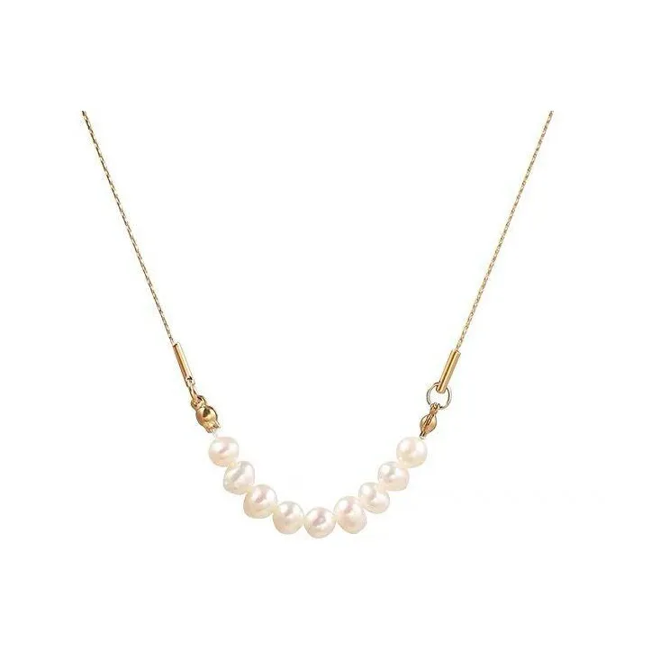 NATURALLYJOJO Ожерелья из пресноводного жемчуга Женские Золото