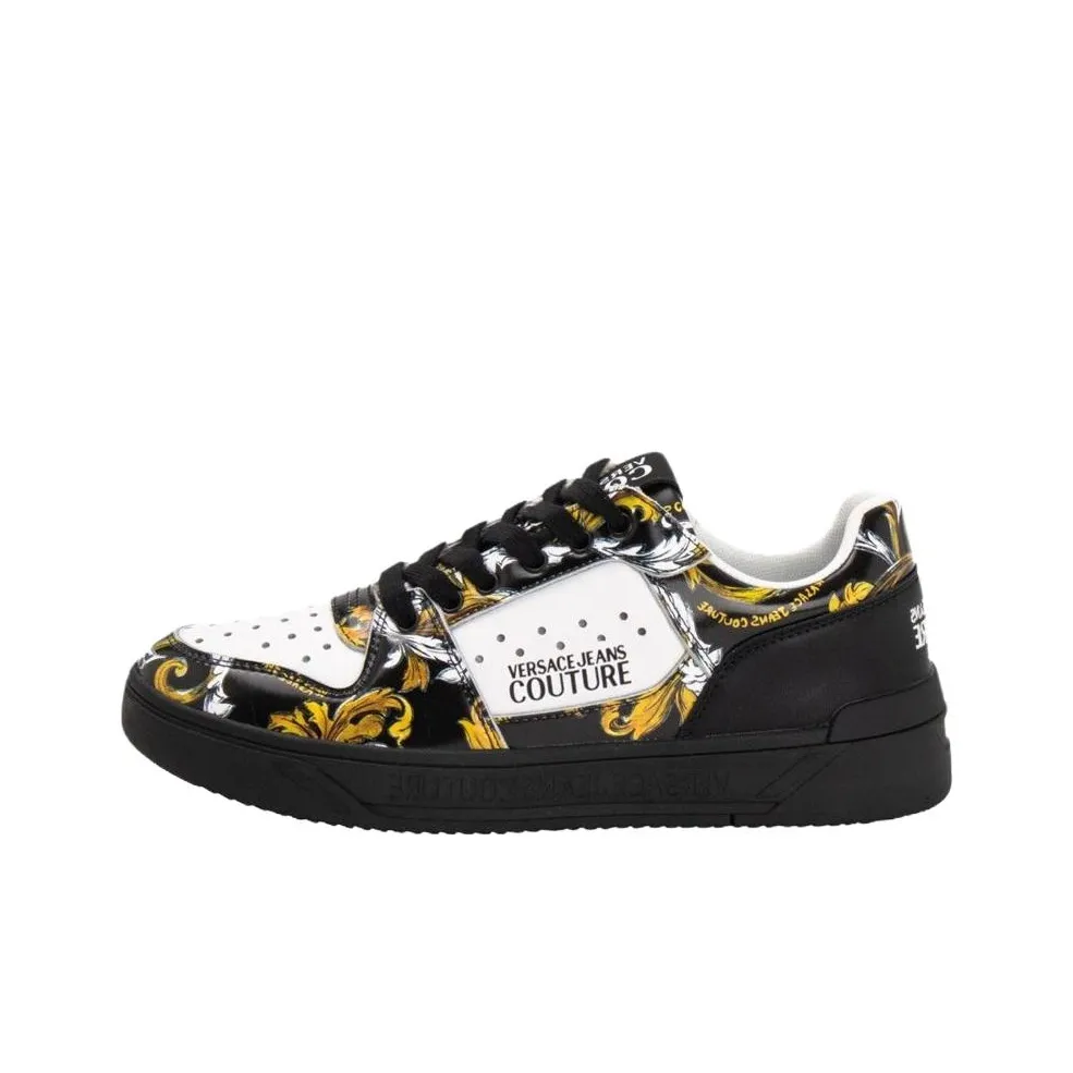VERSACE JEANS COUTURE Низкие кроссовки для скейтбординга Мужские Черные