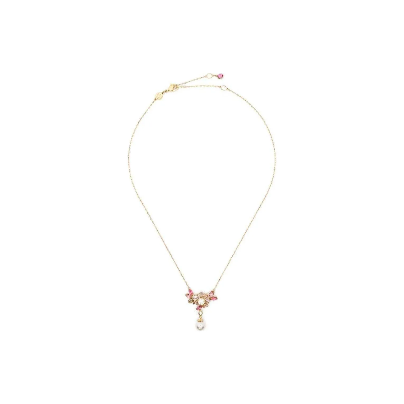 Swarovski Золото-покрытое Кристальный Жемчужные ожерелья Женские Золото