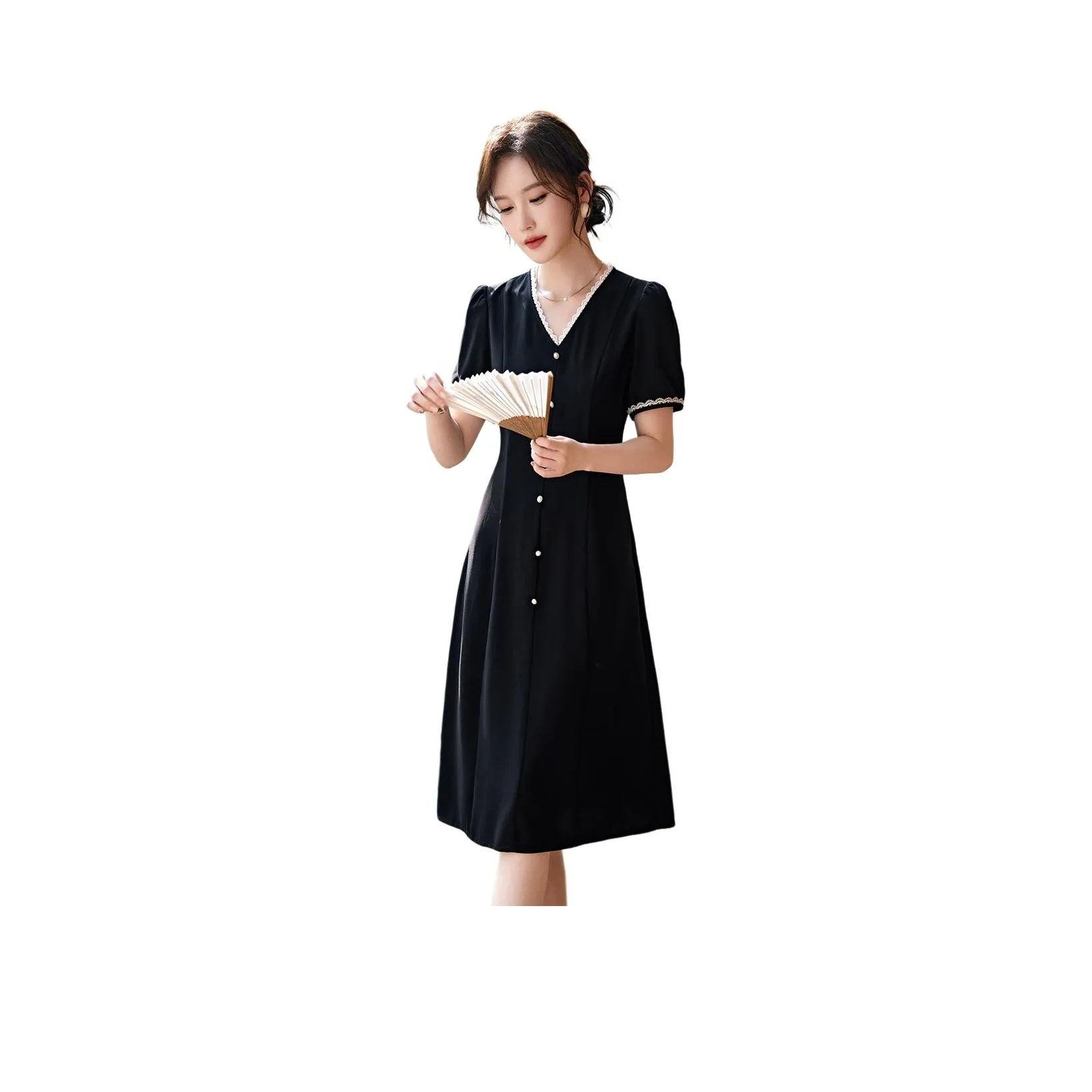 XWI Short-Sleeved Dresses Women's Black