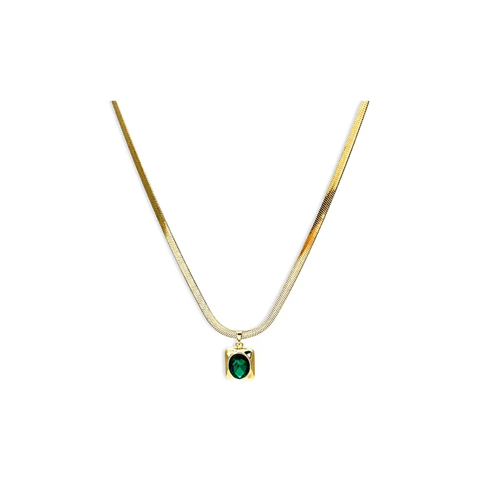 PUENTE Циркон Ожерелья Мужской Золотой