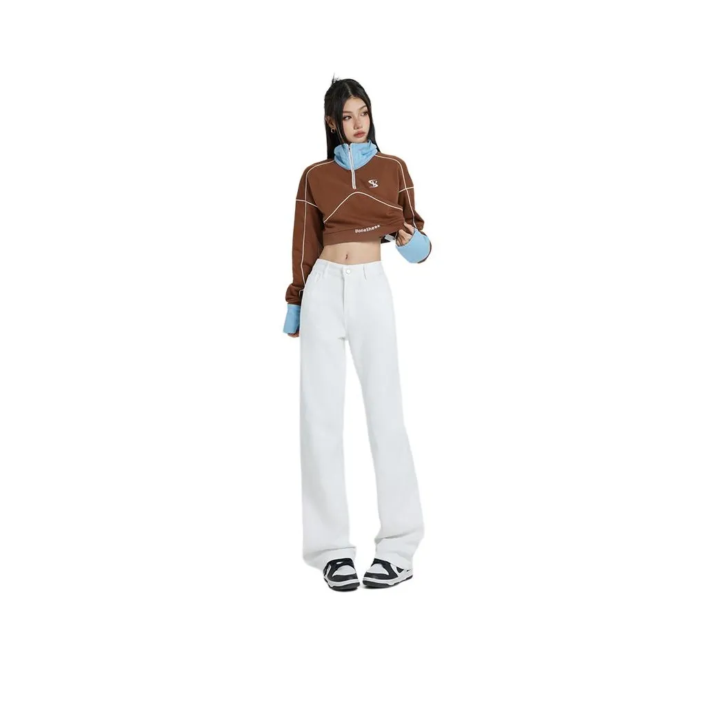 Wen Shan Jeans Unisex White Pants