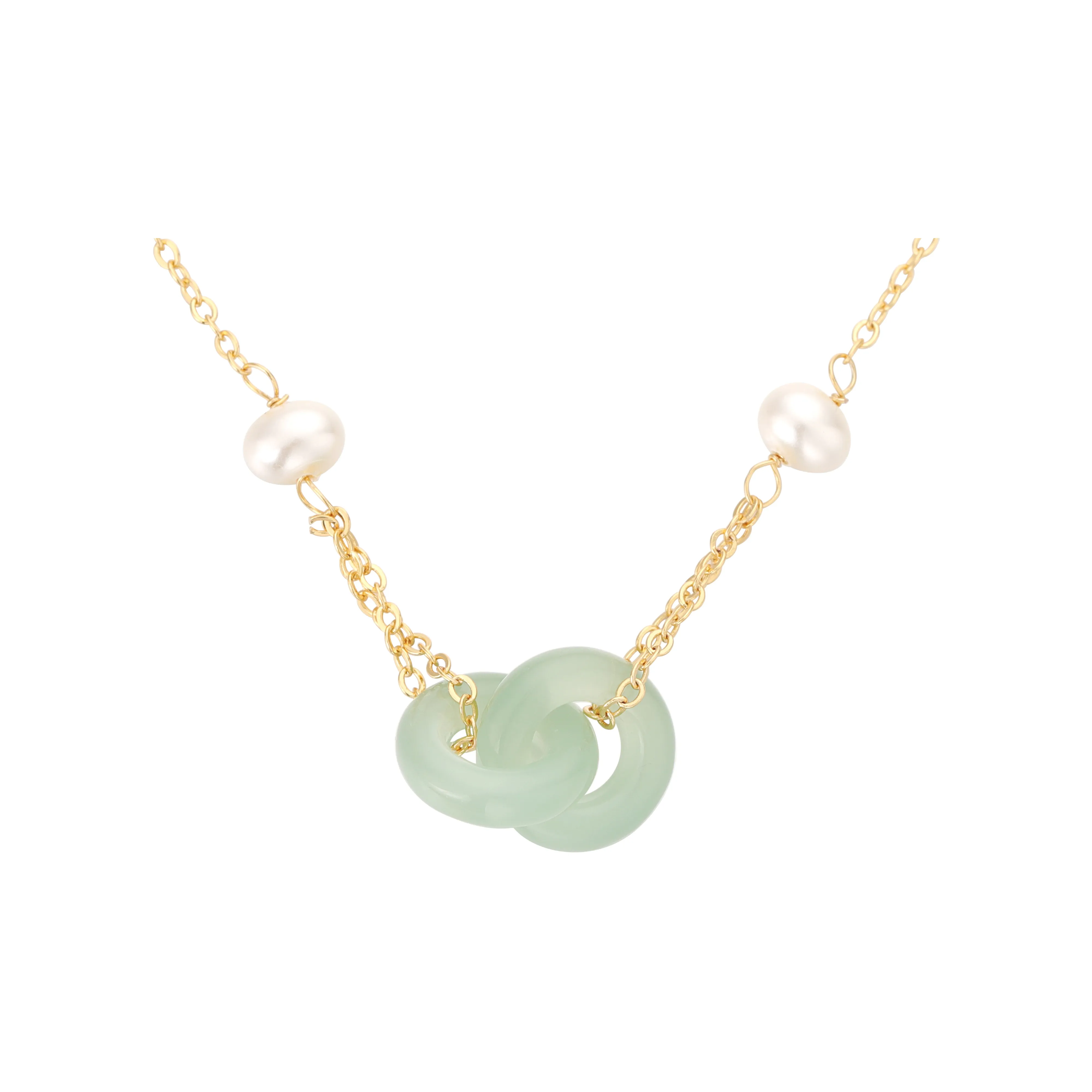 VIVIWELL Медное ожерелье Interlocking круглое ожерелье для женщин