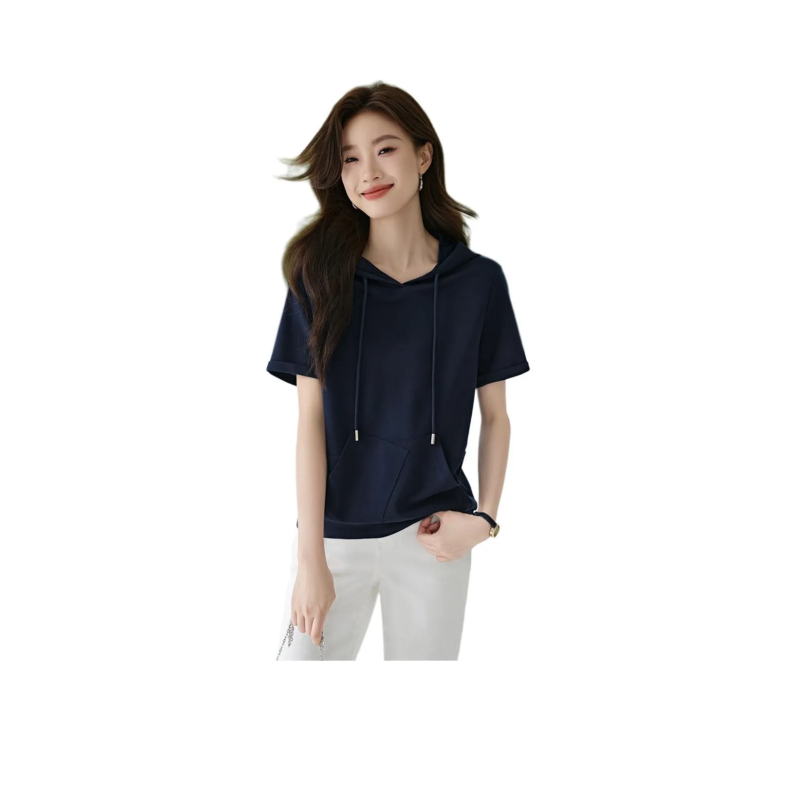 Mo Han Yi Mei T Shirt Women's Navy Blue