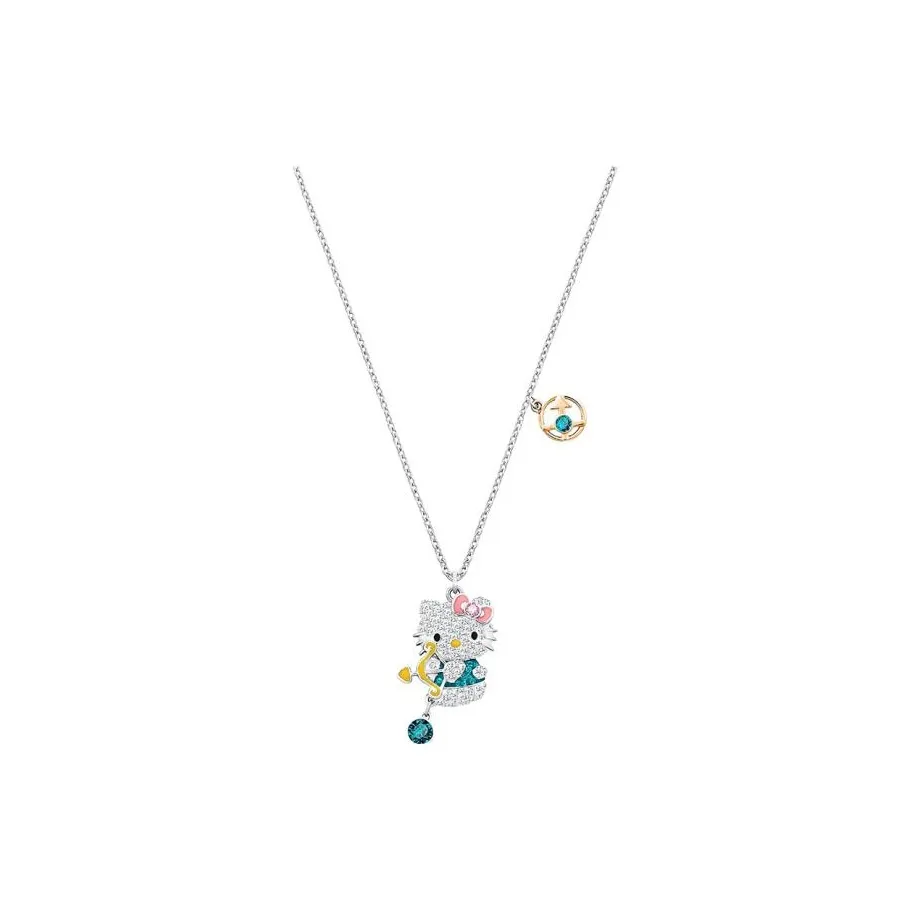 Swarovski Hello Kitty Металлические Ожерелья Белые Женские