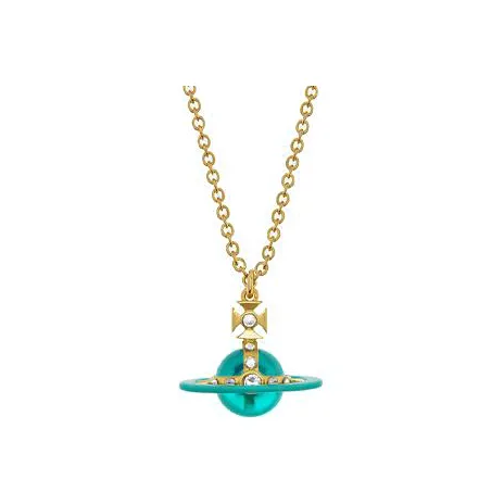 Vivienne Westwood Brass Swarovski Crystals Necklaces Unisex Gold
