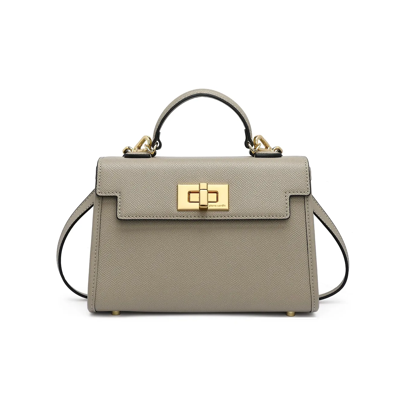 PIERRE CARDIN Корова Спилок Келли Сумка Плечевая Сумка Ручная Сумка Сумка через плечо Женская Слон Серый