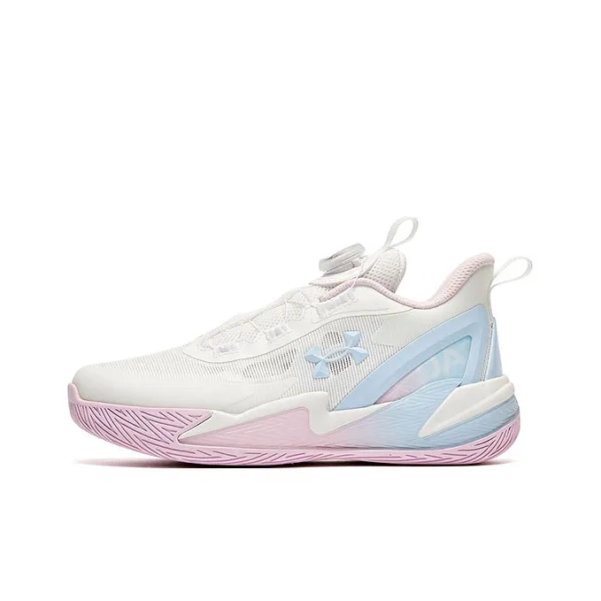 Under Armour Basketball Collection Детская баскетбольная обувь Low Top Розовый Синий Школьный возраст