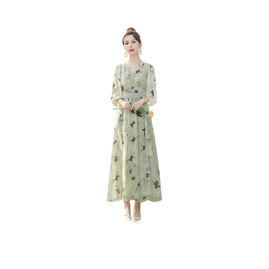 Cypress House Long Sleeved Dress Women's Light Green
