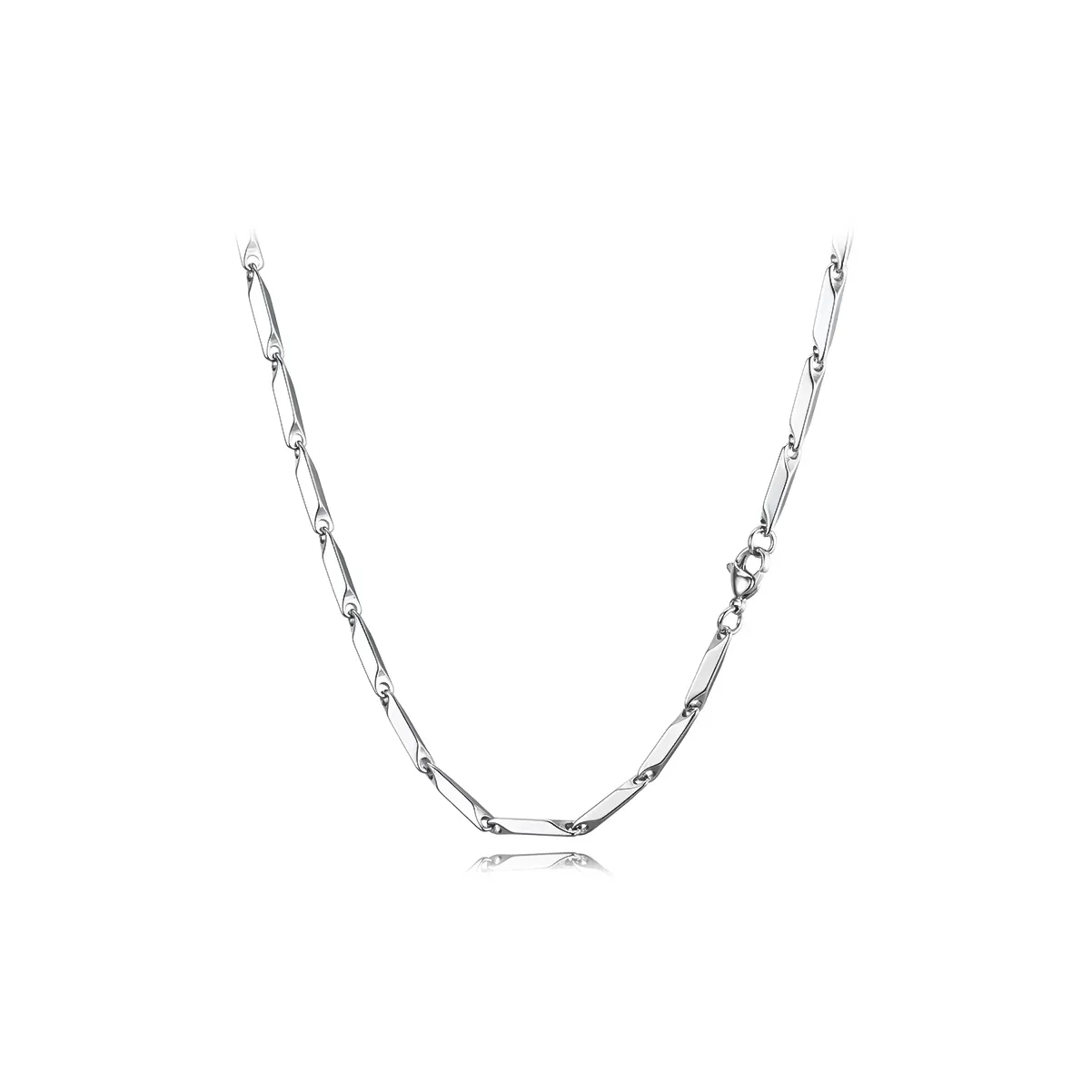 MUYAN Титановое стальное геометрическое ожерелье с ромбовидным дизайном мужское