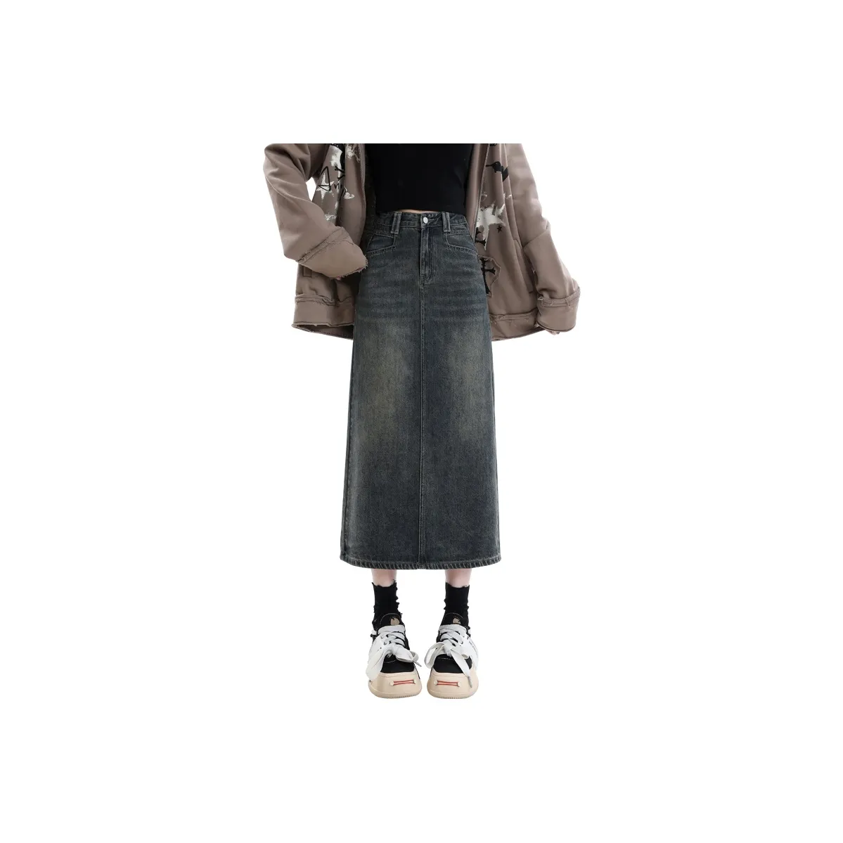 YINLEI Деним Длинная Юбка Женская