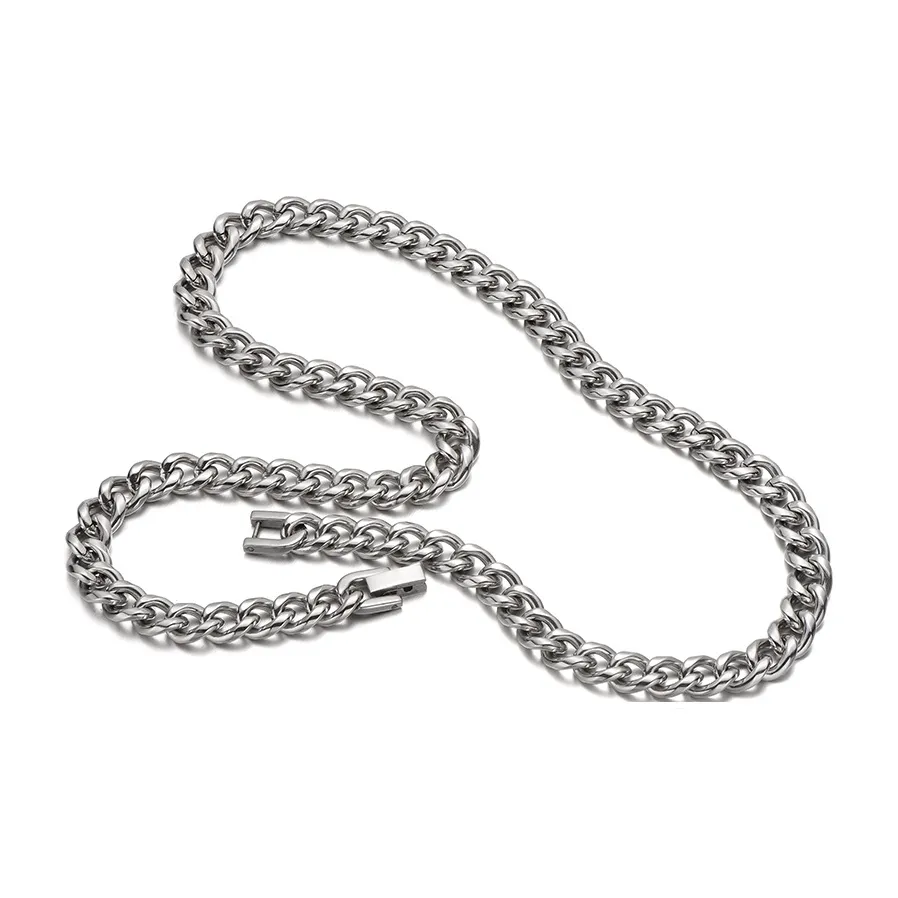 IDEAGEMER Титановые стальные ожерелья для мужчин