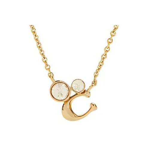 COACH Glass Necklaces Women's Gold
