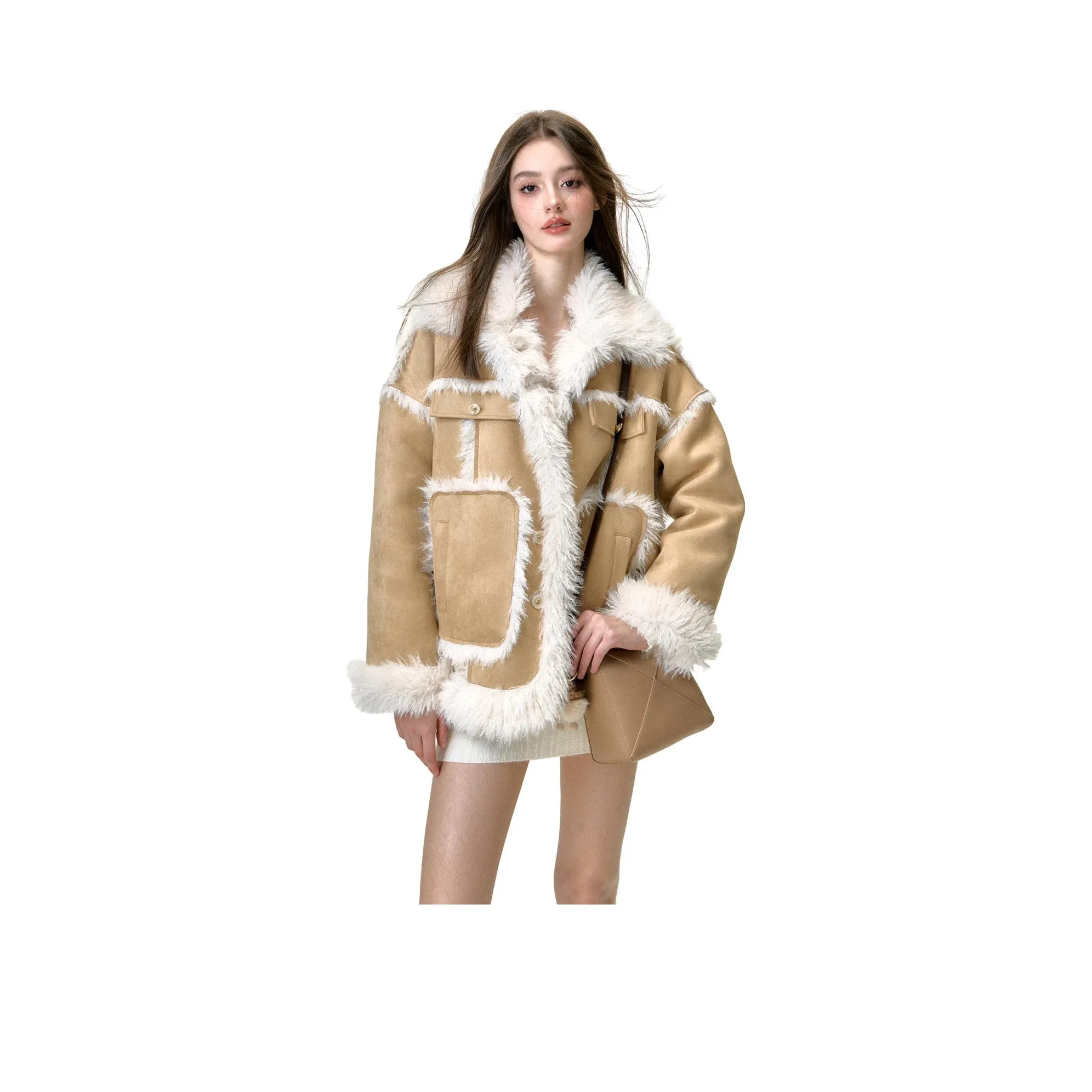 Li Zixian Куртка Женская Кремово-Желтая