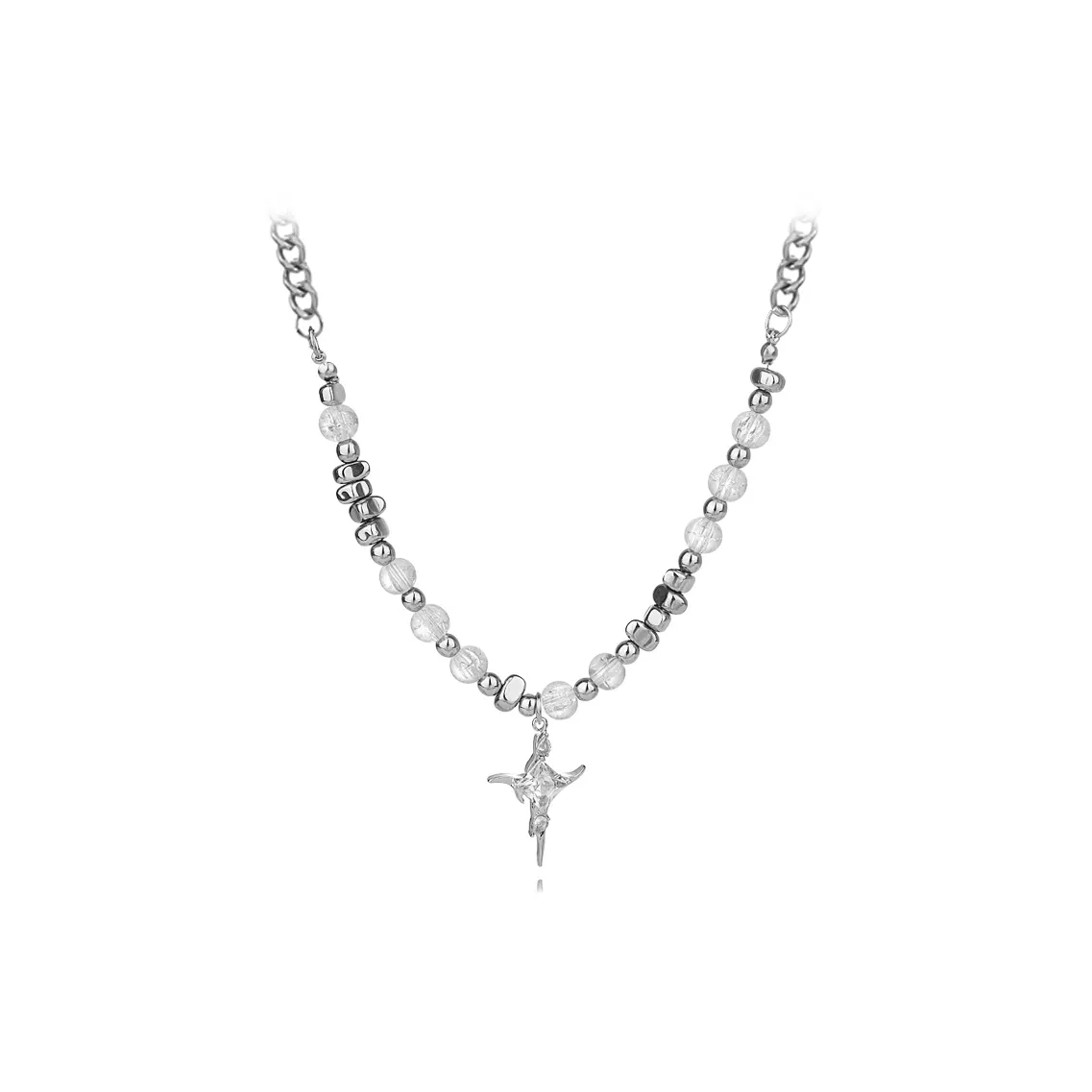 MUYAN Титановое стальное нерегулярное ожерелье с крестом для мужчин