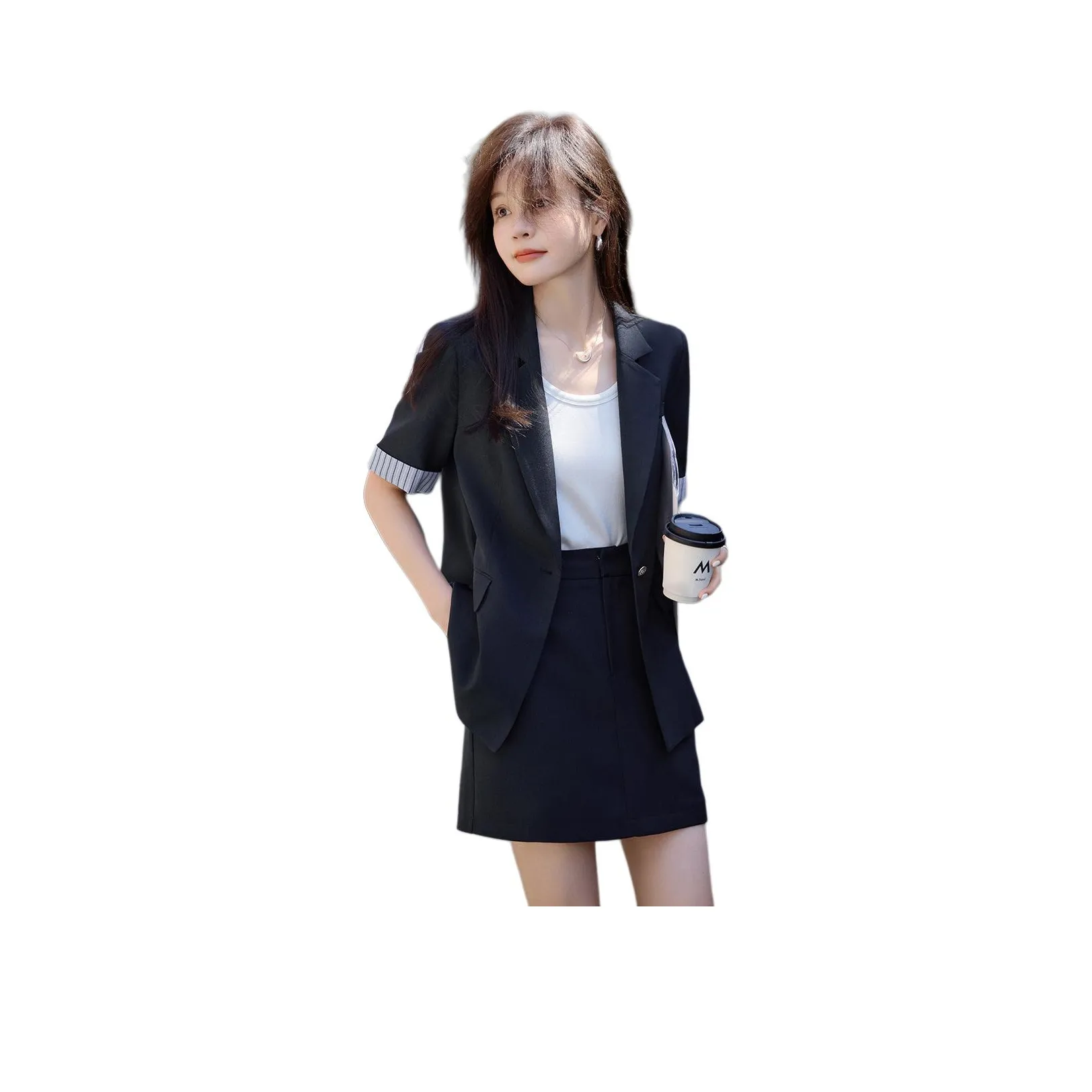 Mo Han Yi Mei Бизнес-костюм женский темно-синий