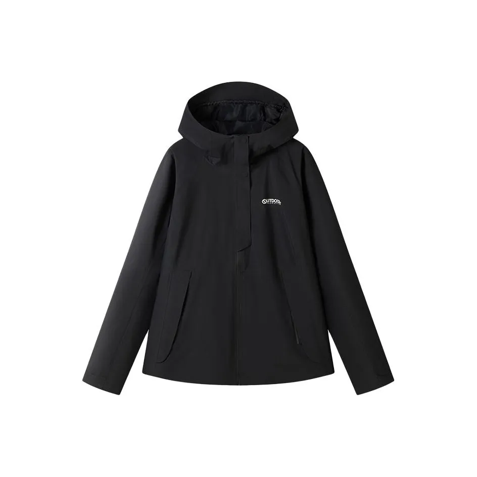 OUTDOOR PRODUCTS Водонепроницаемый и Ветрозащитный Ветровка Женские Классический черный