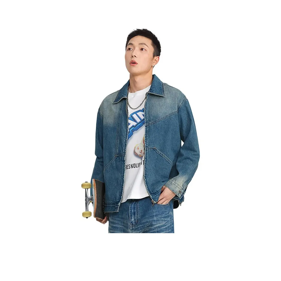 SONGS ALONG Denim Jacket Unisex Blue SONGS ALONG Деним Куртка Унисекс Синий