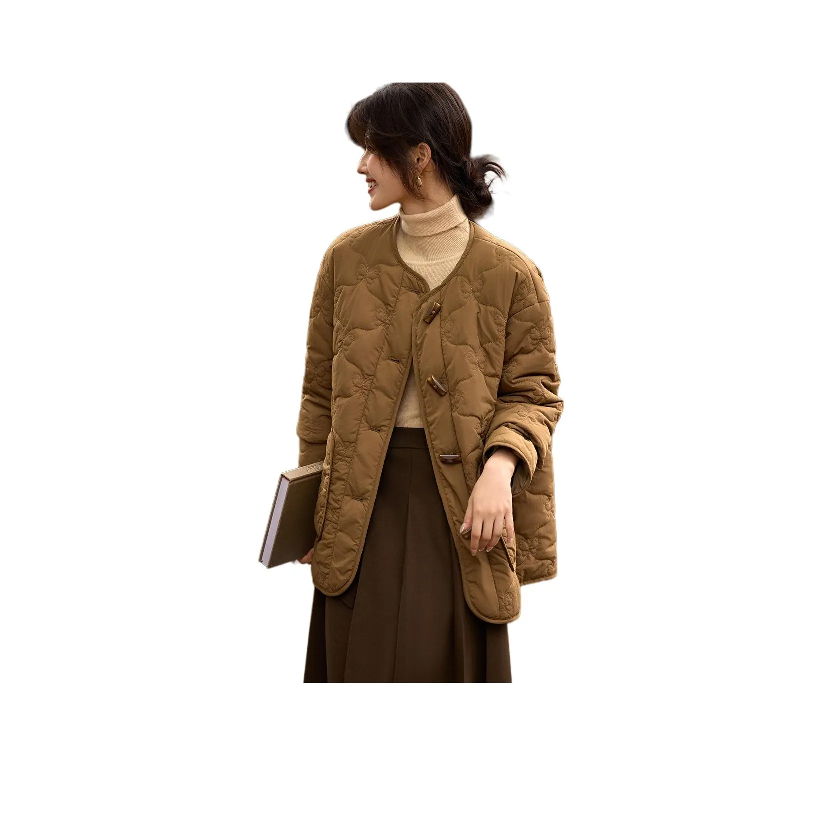 XWI FW24 Хлопковый пуховик женский хаки